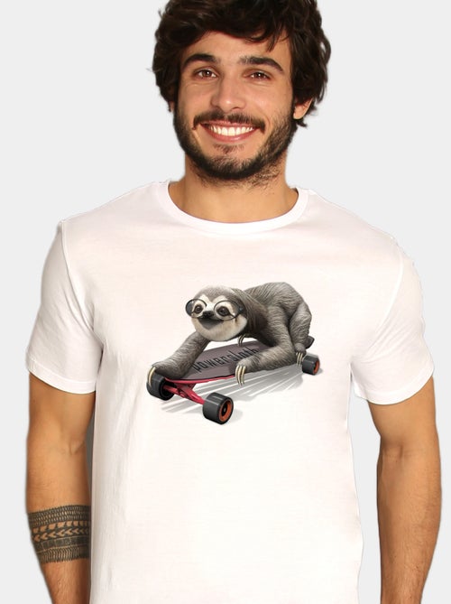 T-shirt Uomo - SKATEBOARD SLOTH - Kiabi