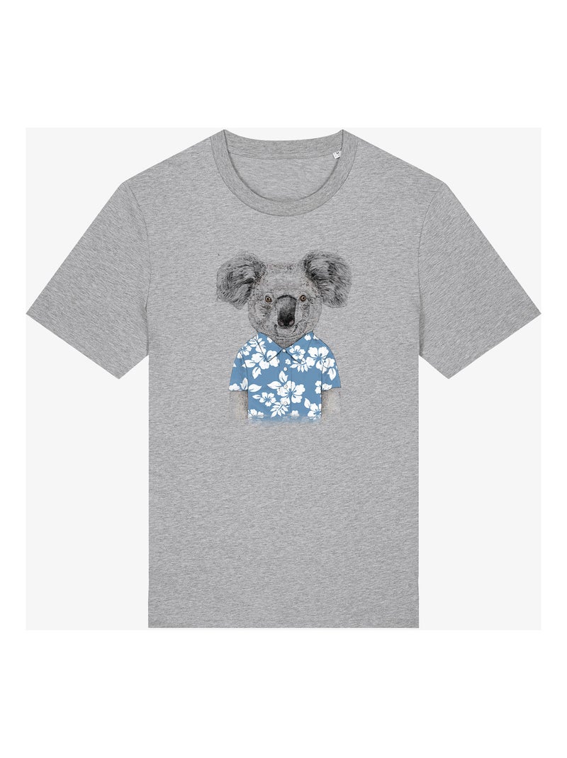 T-shirt Uomo - SUMMER KOALA BLUE Grigio melangiato - Kiabi