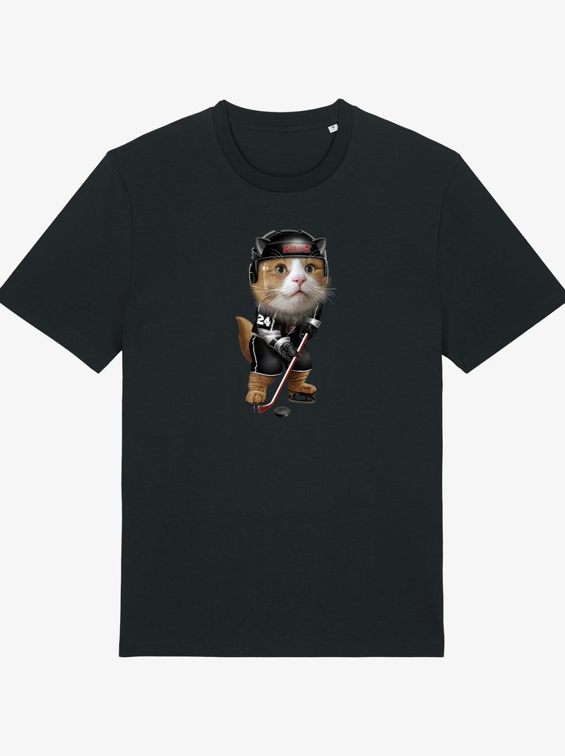 T-shirt Uomo - TEAM HOCKEY CAT Nero - Kiabi