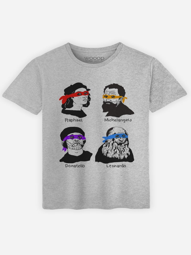 T-shirt Uomo - THE NINJAS Grigio melangiato - Kiabi