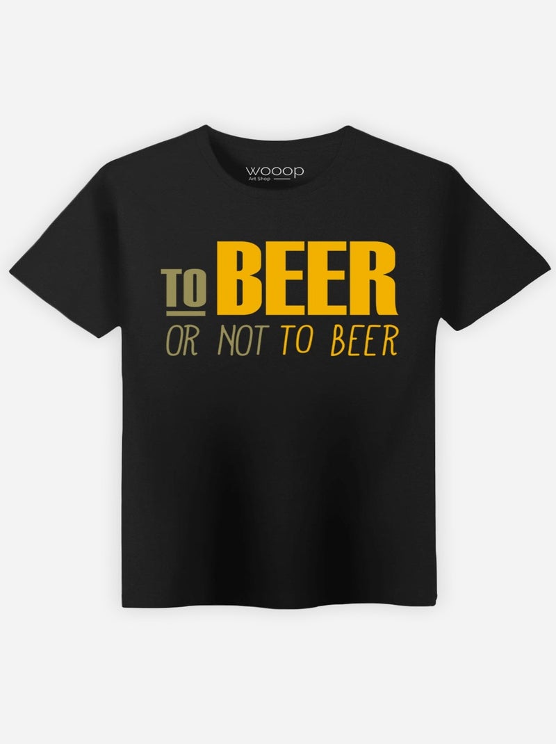 T-shirt Uomo - TO BEER OR NOT TO BEER Nero - Kiabi