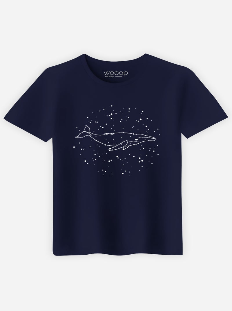 T-shirt Uomo - WHALE CONSTELLATION Blu marino - Kiabi