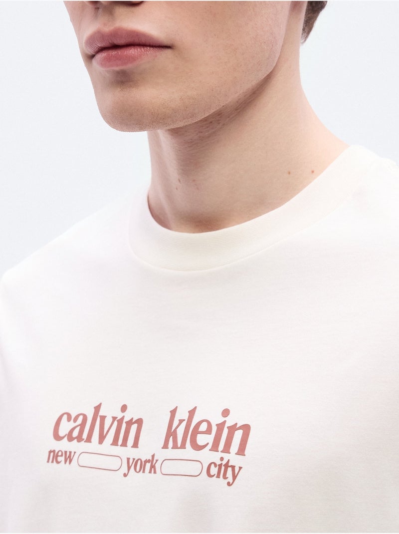 T-Shirt Uomo Calvin Klein Jeans Bianco - Kiabi