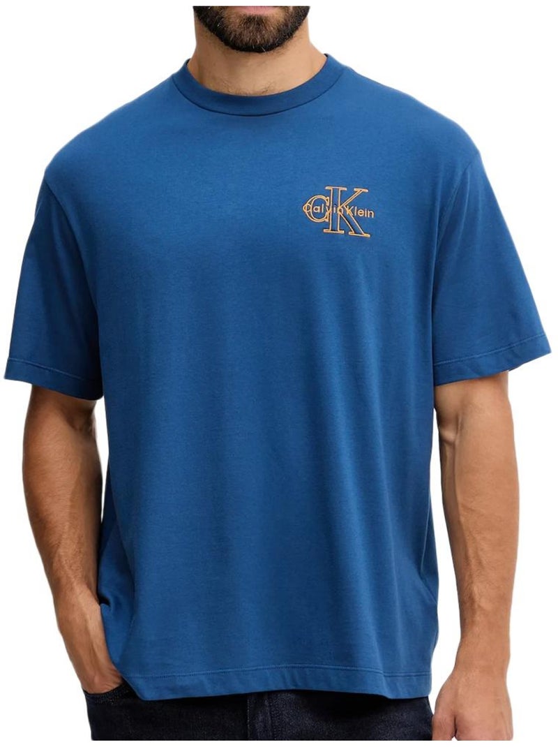 T-Shirt Uomo Calvin Klein Jeans Blu - Kiabi