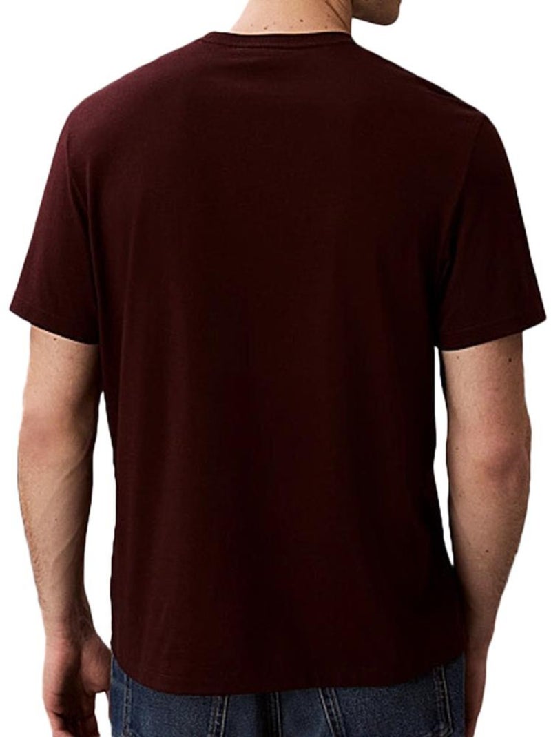T-Shirt Uomo Calvin Klein Jeans Bordeaux - Kiabi