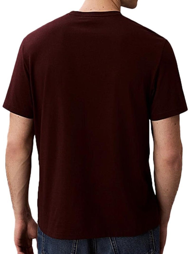 T-Shirt Uomo Calvin Klein Jeans Bordeaux - Kiabi