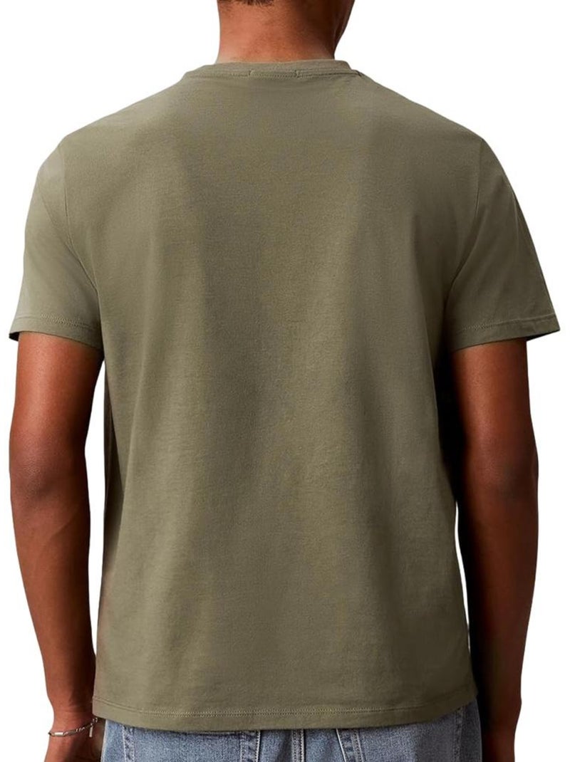 T-shirt uomo calvin klein jeans con logo Verde kaki chiaro - Kiabi