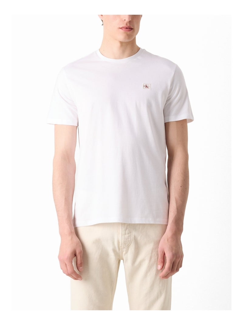 T-Shirt Uomo Calvin Klein Jeans in Jersey Bianco - Kiabi
