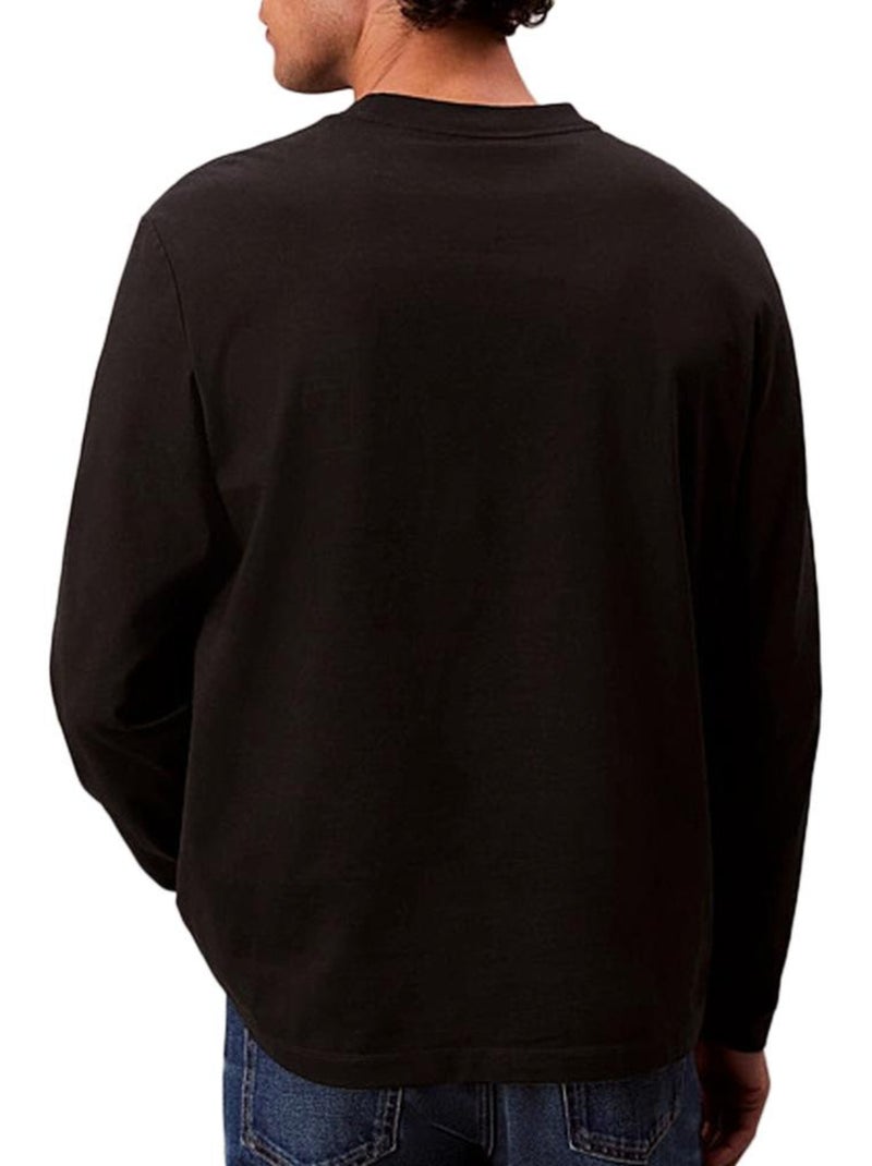 T-Shirt Uomo Maniche Lunghe Calvin Klein Jeans Nero - Kiabi
