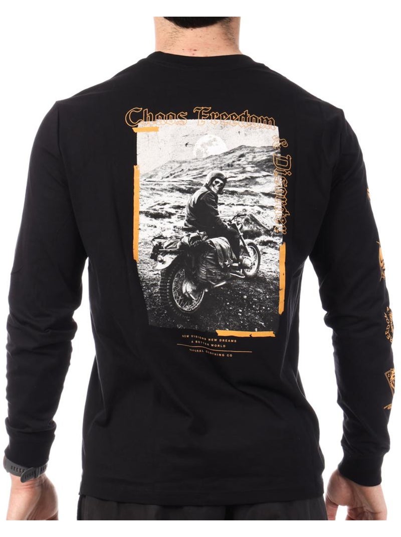 T-Shirt Uomo Maniche Lunghe Kaporal Nero - Kiabi