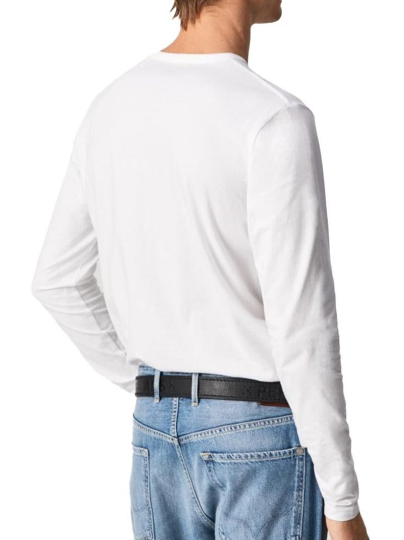 T-shirt Uomo Maniche Lunghe Pepe Jeans Bianco - Kiabi