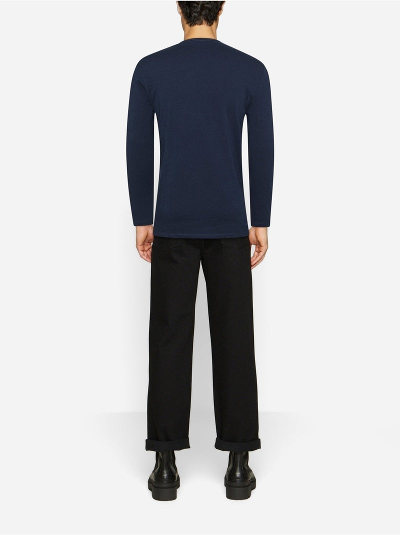 T-Shirt Uomo Maniche Lunghe Pepe Jeans Blu - Kiabi