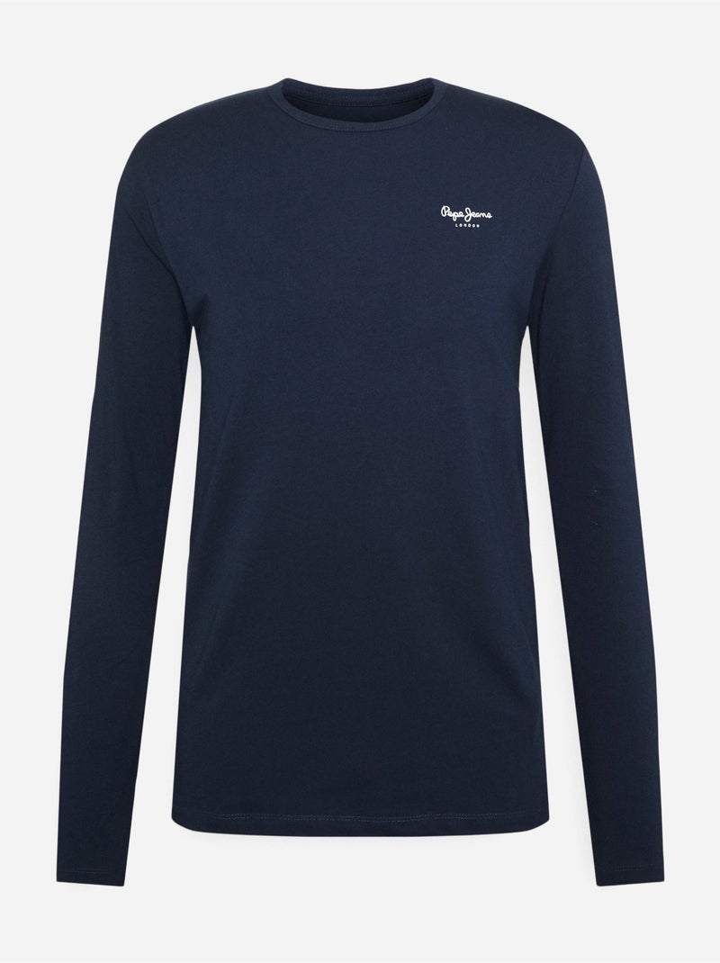 T-Shirt Uomo Maniche Lunghe Pepe Jeans Blu - Kiabi