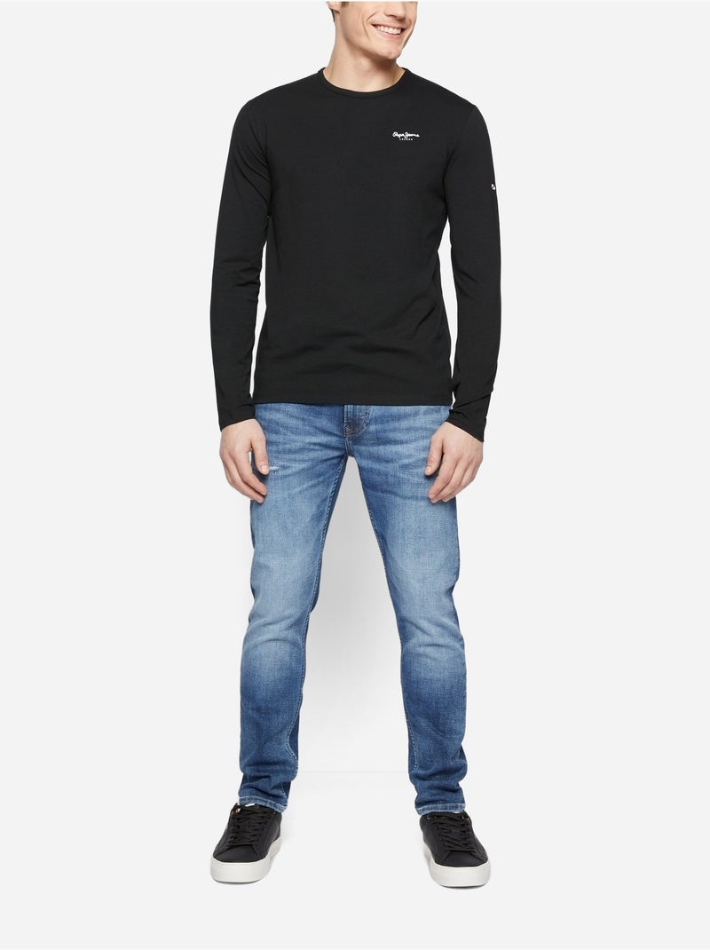 T-Shirt Uomo Maniche Lunghe Pepe Jeans Nero - Kiabi