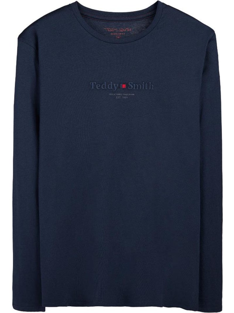 T-shirt uomo maniche lunghe teddy smith Blu marino - Kiabi