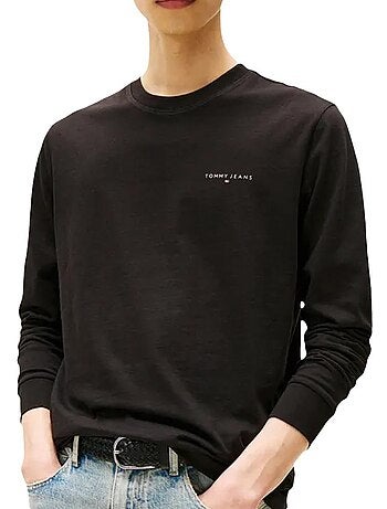 T-Shirt Uomo Maniche Lunghe Tommy Hilfiger con Logo sul Petto