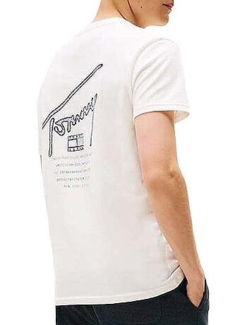 T-shirt uomo tommy hilfiger con stampa posteriore