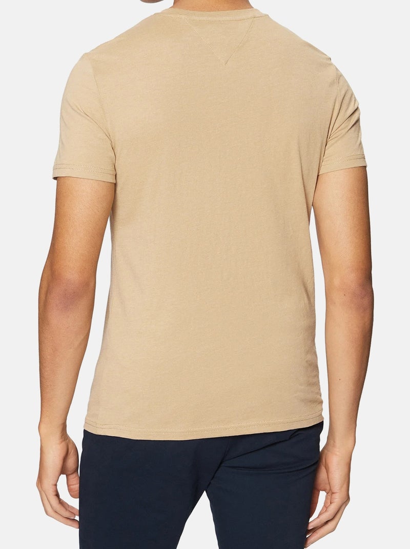 T-Shirt Uomo Tommy Hilfiger in Jersey Beige - Kiabi