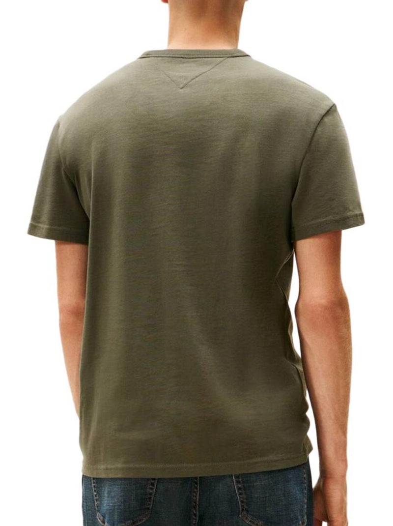 T-shirt Uomo Tommy Jeans con Logo Distintivo Verde - Kiabi