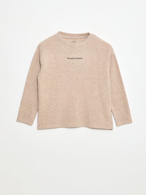 T-shirt vestibilità ampia con decorazione sul petto - Kiabi