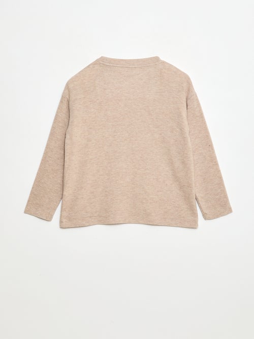 T-shirt vestibilità ampia con decorazione sul petto - Kiabi