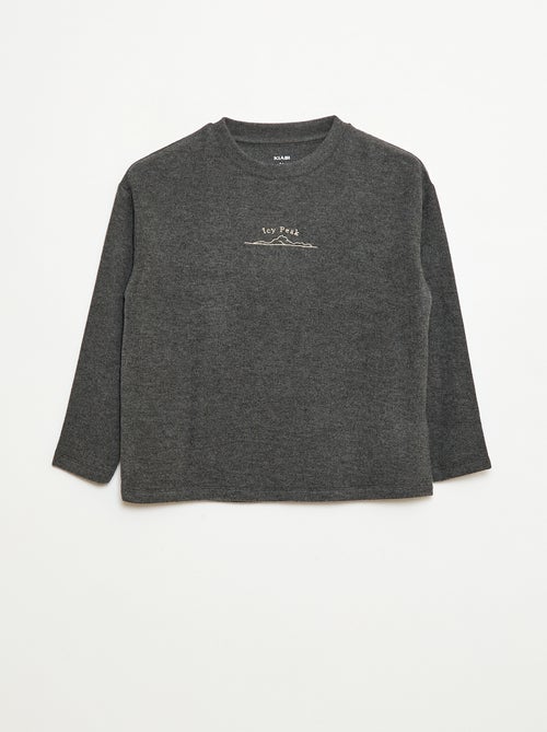 T-shirt vestibilità ampia con decorazione sul petto - Kiabi