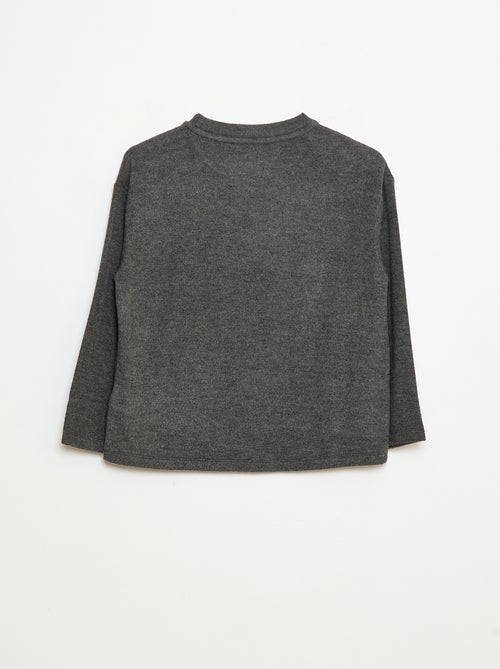 T-shirt vestibilità ampia con decorazione sul petto - Kiabi