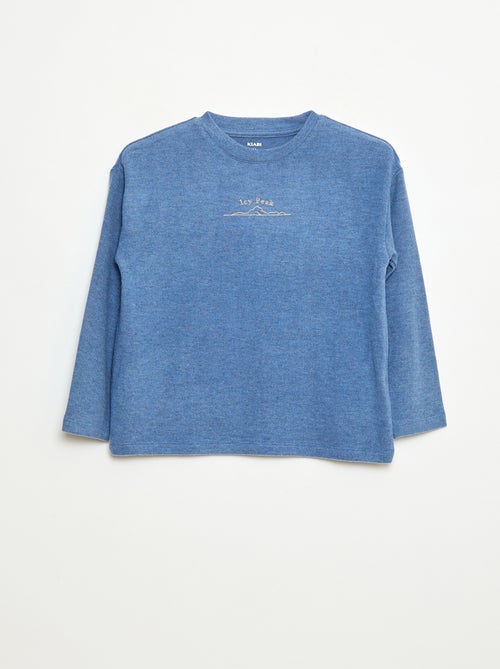 T-shirt vestibilità ampia con motivo sul petto - Kiabi