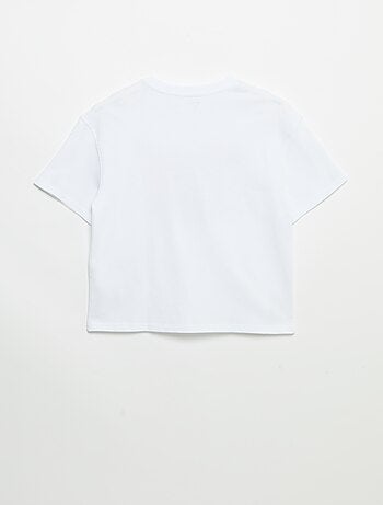 T-shirt vintage con stampa skate a maniche corte