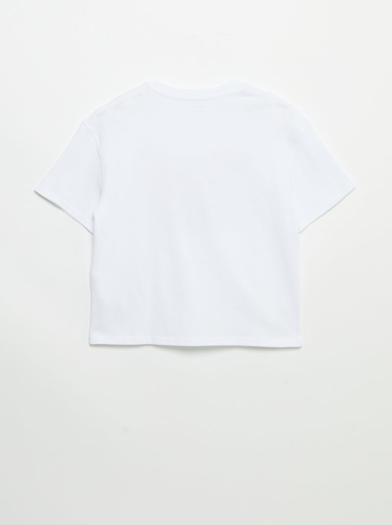 T-shirt vintage con stampa skate a maniche corte Bianco - Kiabi