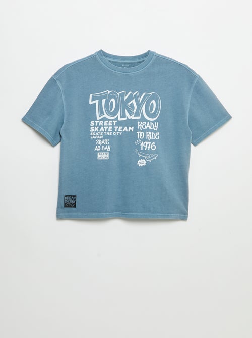 T-shirt vintage con stampa skate a maniche corte - Kiabi