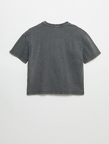 T-shirt vintage con stampa skate a maniche corte