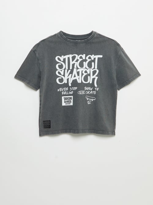 T-shirt vintage con stampa skate a maniche corte - Kiabi