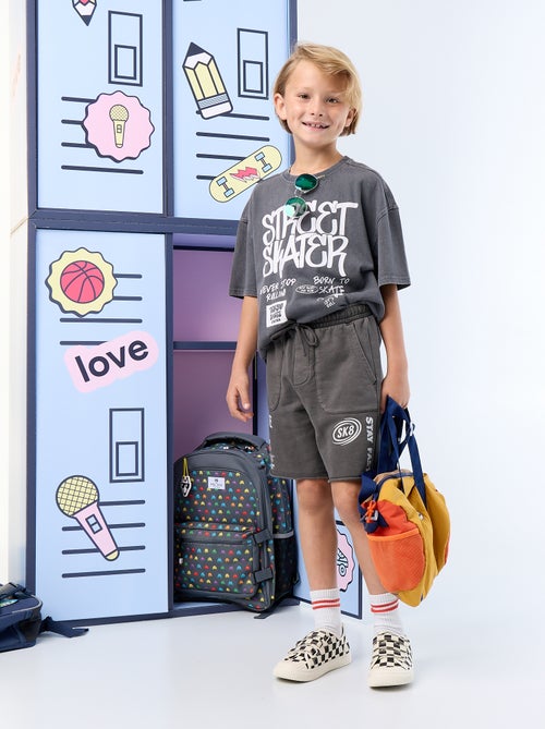 T-shirt vintage con stampa skate a maniche corte - Kiabi