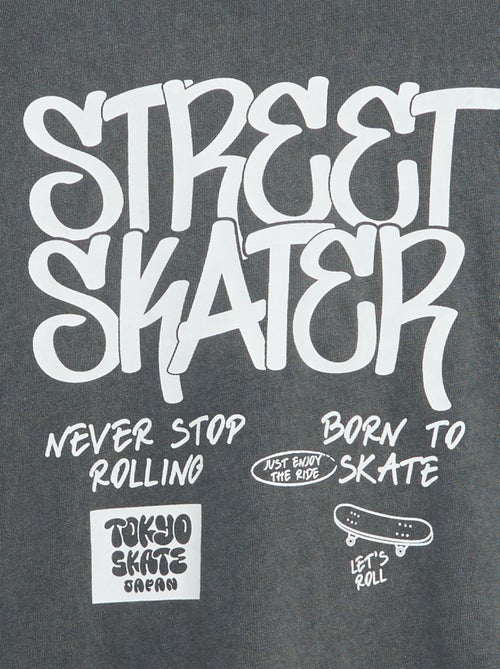 T-shirt vintage con stampa skate a maniche corte - Kiabi