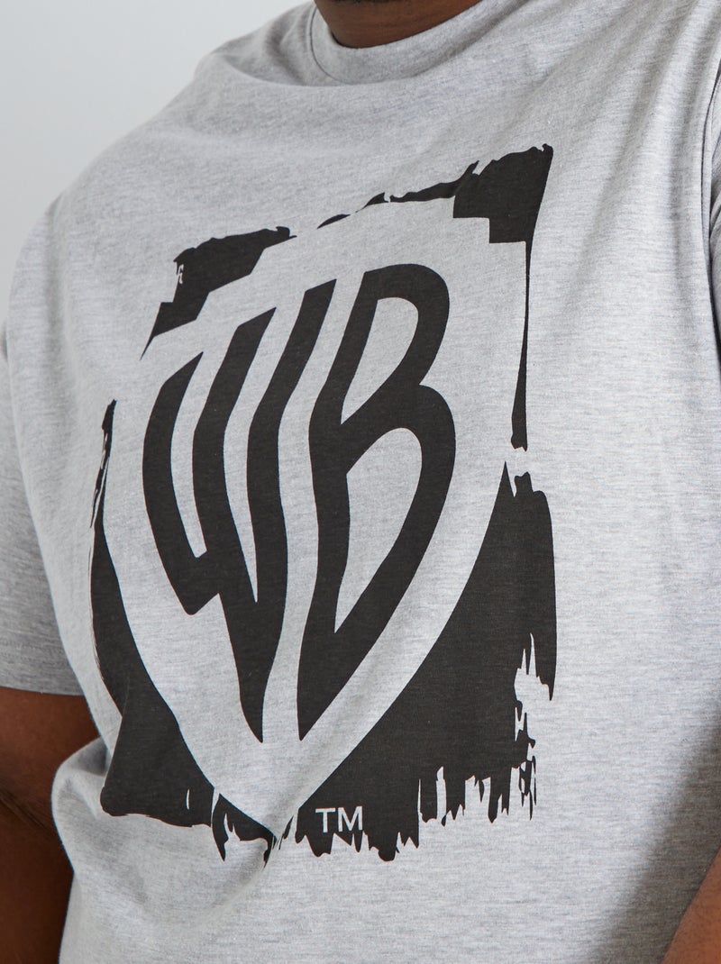 T-shirt 'Warner Bros' con scollo tondo grigio - Kiabi