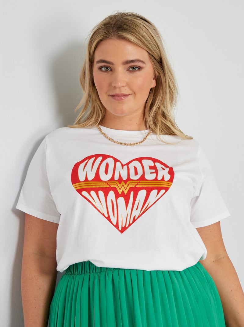 T-shirt 'Wonder Woman' bianco - Kiabi