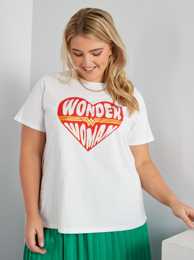 T-shirt 'Wonder Woman' bianco - Kiabi