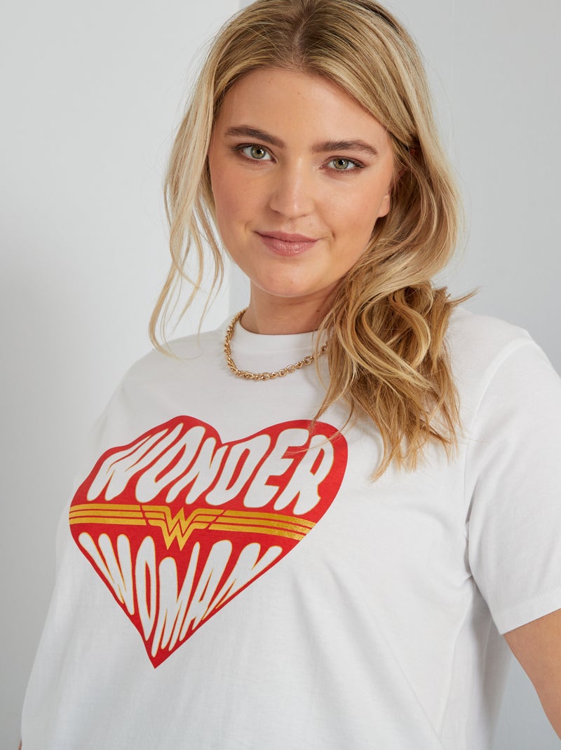 T-shirt 'Wonder Woman' bianco - Kiabi