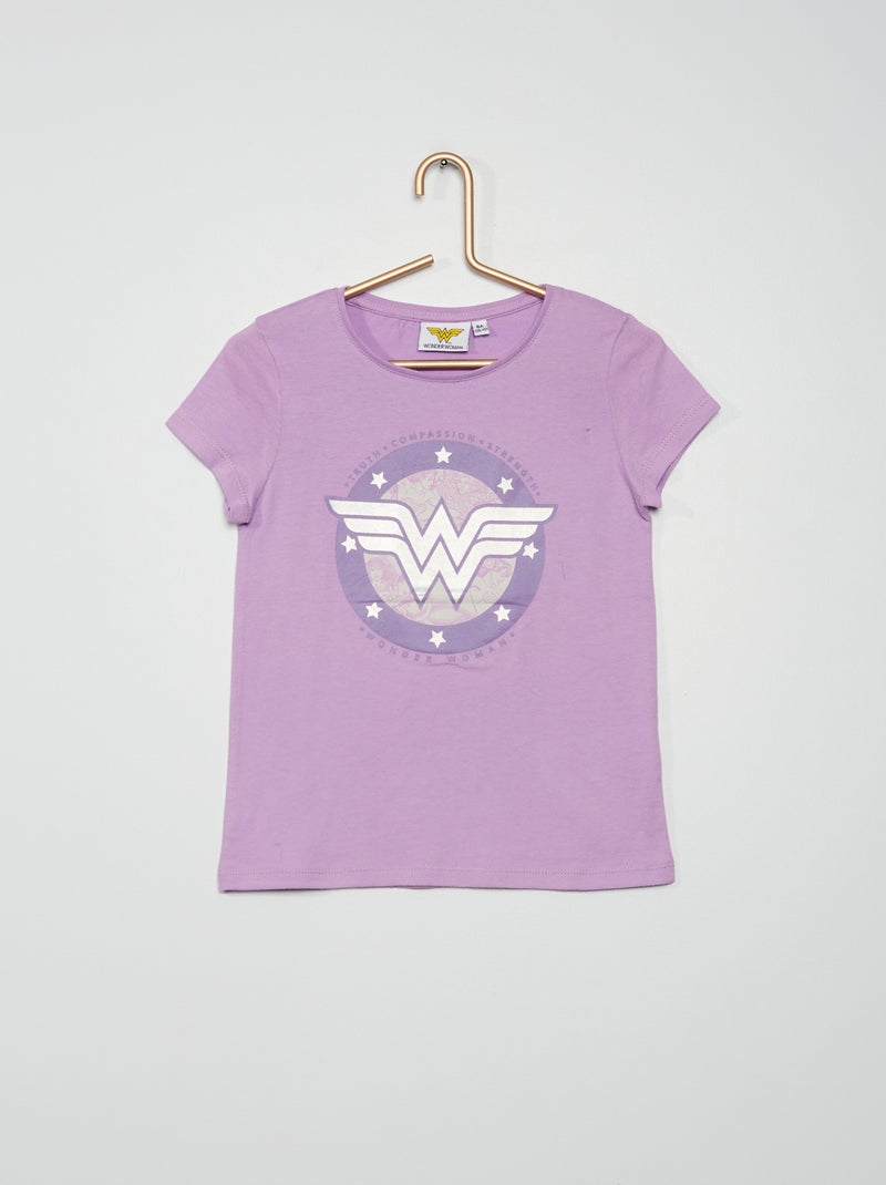 T-shirt 'Wonder Woman' olografica VIOLA - Kiabi