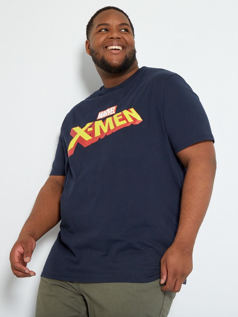 T-shirt 'X-Men' 'Marvel' scollo tondo BLU - Kiabi