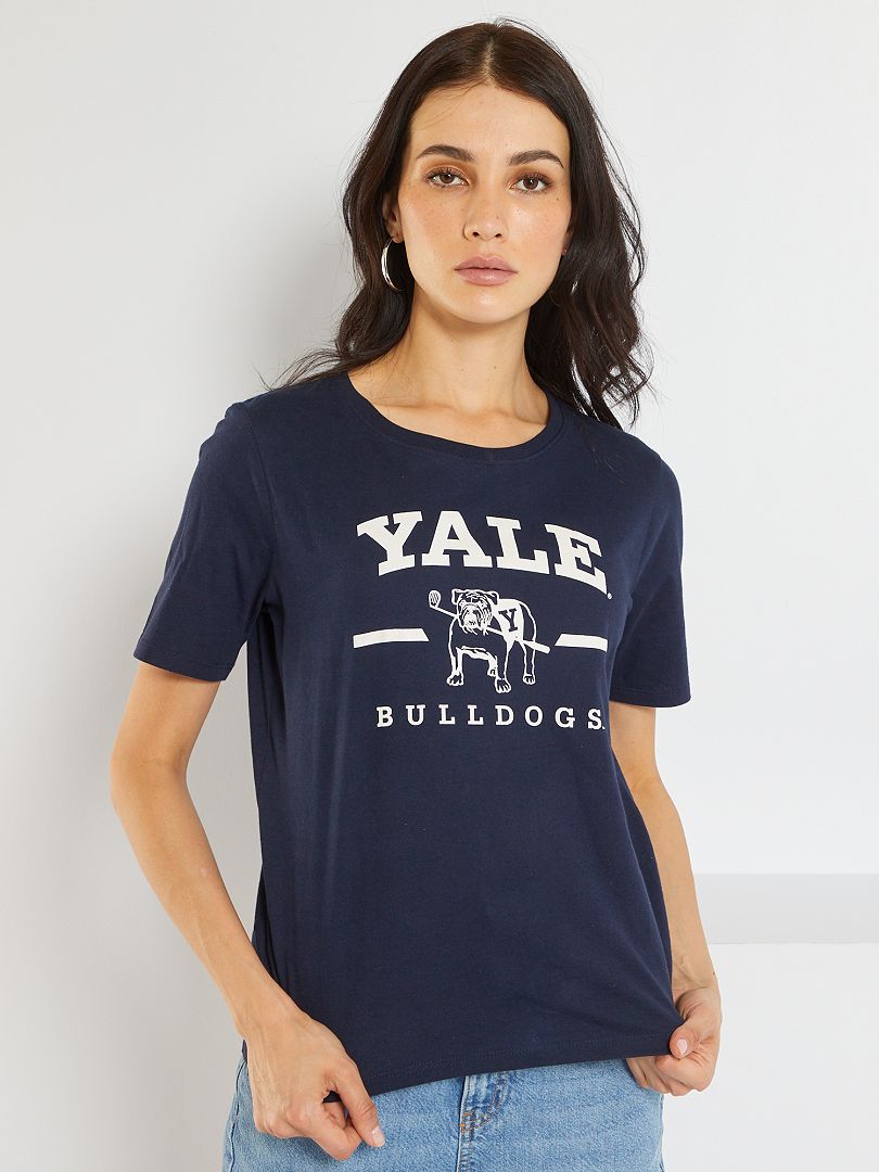 T-shirt 'Yale university' in jersey BLU - Kiabi