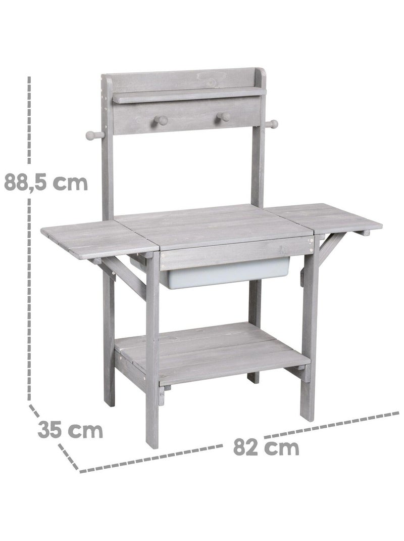 Table sabbia e acqua in legno massello resistente "Roba Outdoor Midi" Grigio - Kiabi