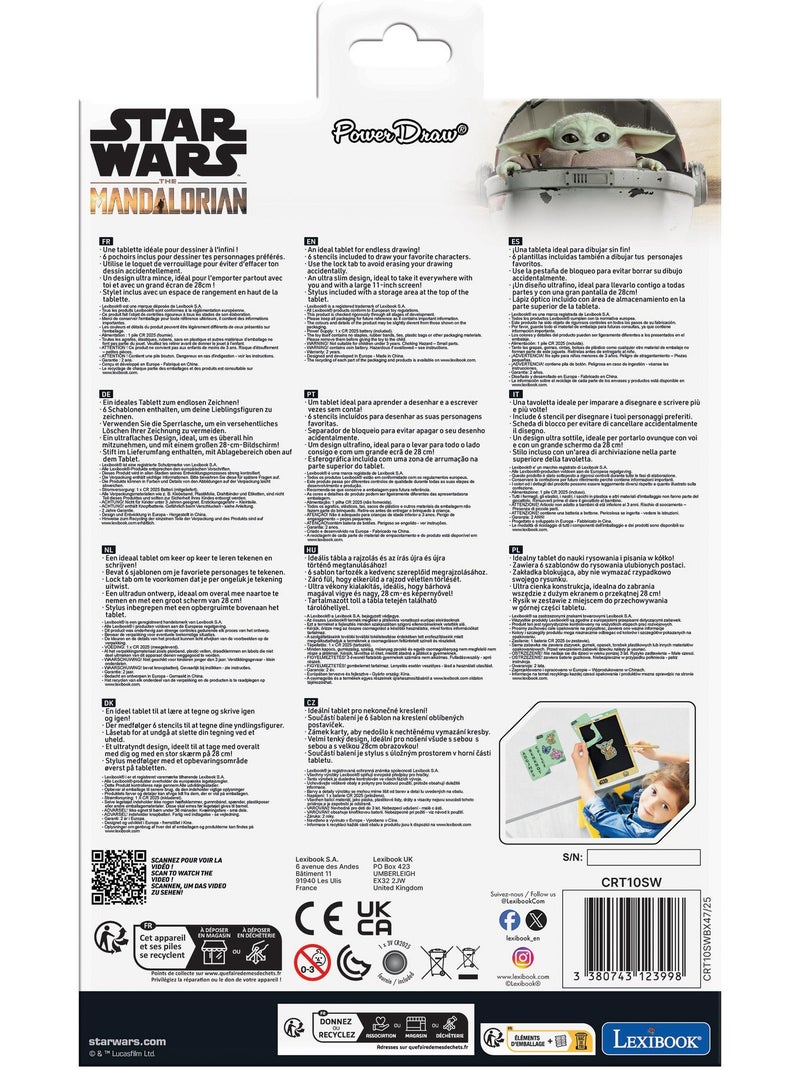 Tablet da disegno Star Wars E-ink multicolore 28 cm con stencil N/D - Kiabi