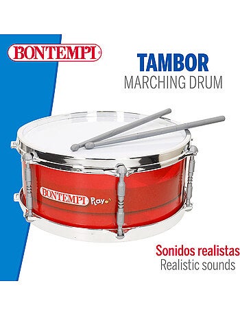 Tamburo per bambini 31 cm con tracolla e bacchetta bontempi