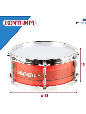 Tamburo per bambini 31 cm con tracolla e bacchetta bontempi