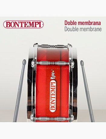 Tamburo per bambini 31 cm con tracolla e bacchetta bontempi
