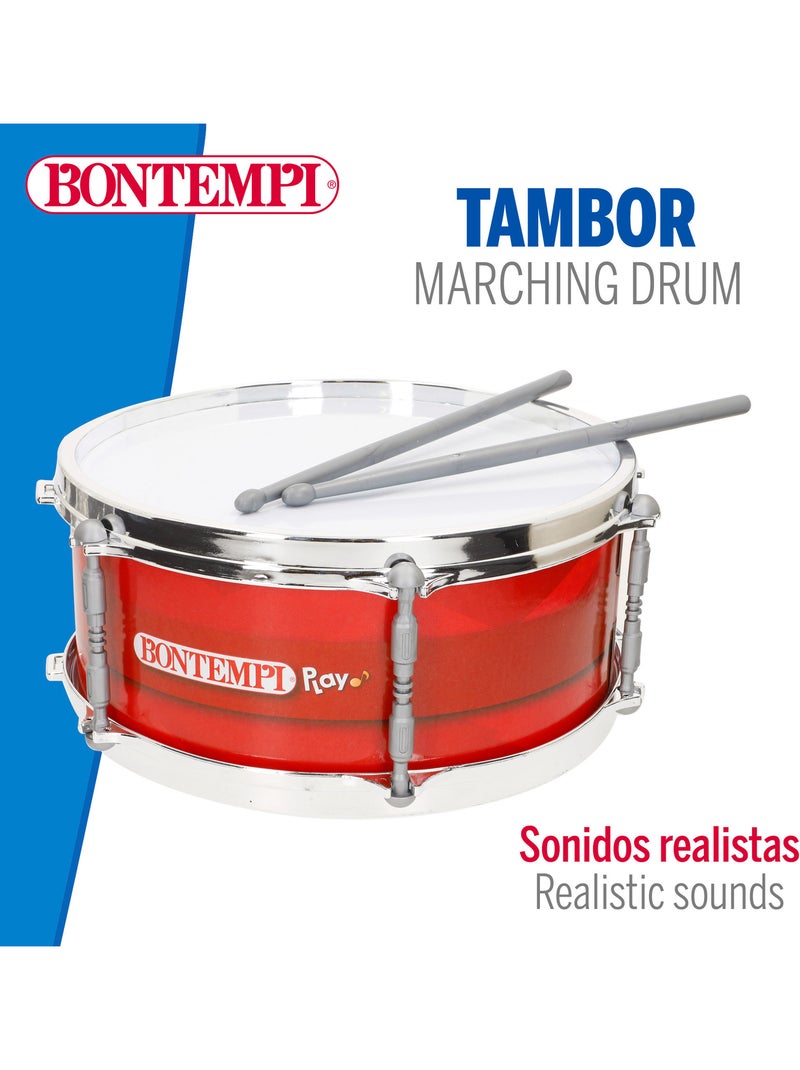 Tamburo per bambini 31 cm con tracolla e bacchetta bontempi N/D - Kiabi