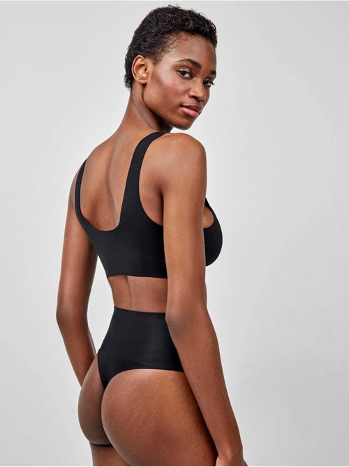 Tanga a vita alta modellante senza cuciture con effetto contenitivo - Kiabi Tanga a vita alta modellante senza cuciture con effetto contenitivo - Kiabi