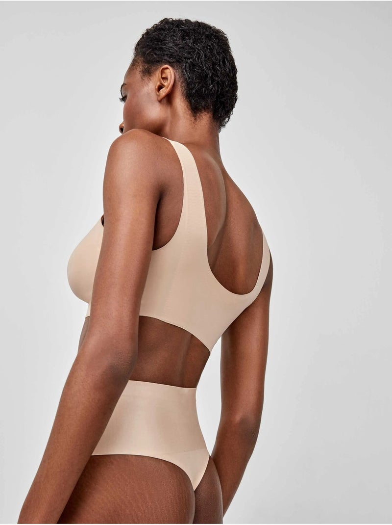 Tanga a vita alta modellante senza cuciture con effetto contenitivo Rosa - Kiabi